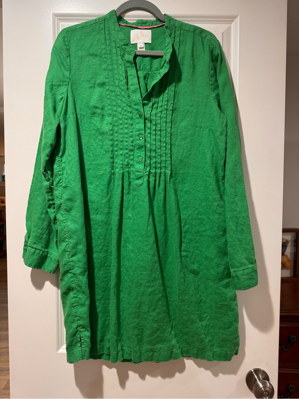 Lilly Pulitzer Rhoda Green Linen Dress